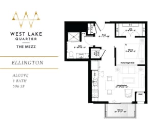 Ellington Floor Plan at The Mezz at West Lake Quarter, Minneapolis, MN 55416