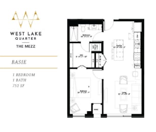 Basie Floor Plan at The Mezz at West Lake Quarter, Minnesota