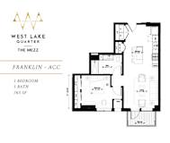 Franklin ACC Floor Plan at The Mezz at West Lake Quarter, Minnesota, 55416
