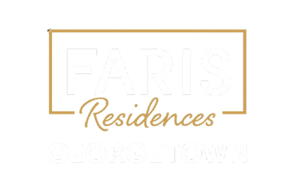 A black background with the words "FARIS Residences LARGO" in gold and white.