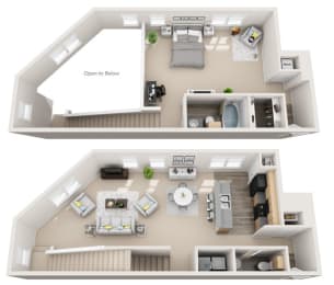 B_2146 Combined Floor Plan at Artisan Apartments & Shops, Texas, 78729