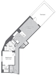  Floor Plan 1 Bed/1 Bath-A9