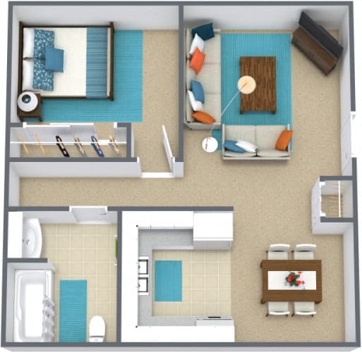 Floor Plan  one bedroom floor plan