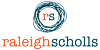 a logo for radish schools on a black background
