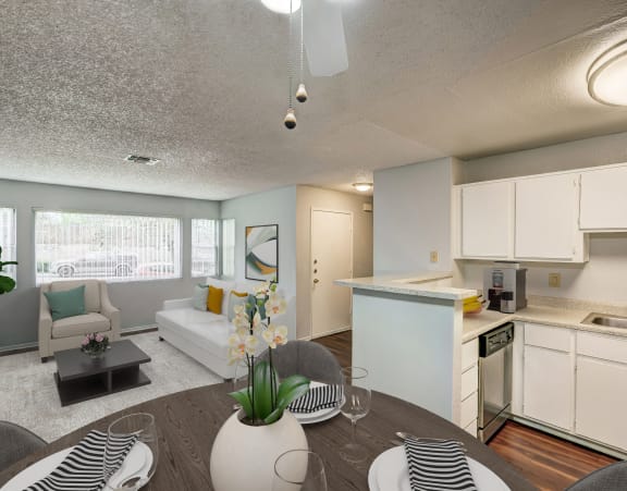 the preserve at ballantyne commons apartment kitchen with stainless steel appliances