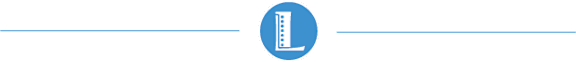 A blue circle with a white letter 'L' in the center.
