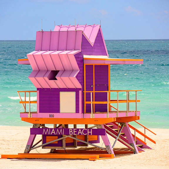 a lifeguard station on the beach
