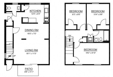  Floor Plan C3 - 3 Bed 1.5 Bath
