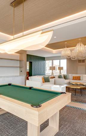 Rooftop pool table  at Lenox Club, Arlington, 22202