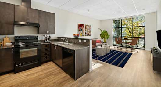 Kitchen area at Maddox Apartments