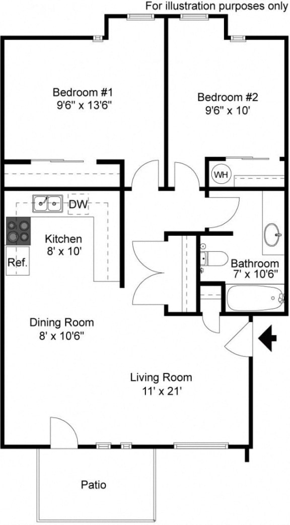Lancaster Commons | 2 Bedroom Floor Plan