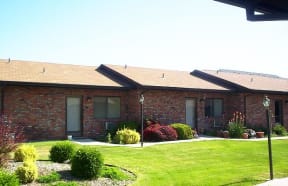 Landscaping and buildings