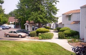 property walkway buildings and parking