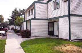 Sidewalk and building