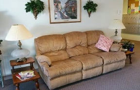 Couch in common area