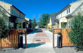 Courtyard between buildings