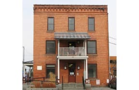 Straight on view of the building