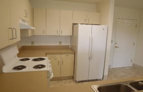 Kitchen with Range and Fridge