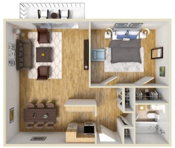 Floor Plan  1 Bedroom
