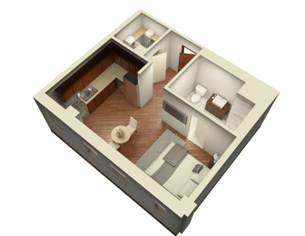 Carmen Floor Plan at Somerset Place Apartments, Chicago