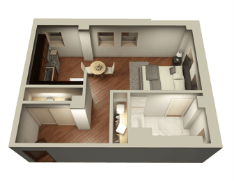 Winona Floor Plan at Somerset Place Apartments, Chicago, IL