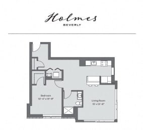 One Bedroom Floor Plans Holmes Beverly 110 Rantoul Street  Beverly, MA 01915