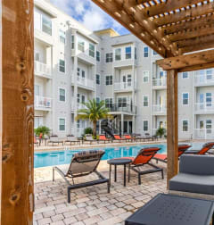 Outdoor Grill With Intimate Seating Area at Lake Lofts at Deerwood, Florida, 32216