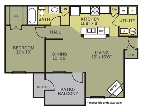 1 bedroom 1 bathroom at The Reserve at Williams Glen, Indiana, 46077