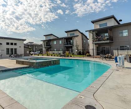 our apartments have a large resort style swimming pool