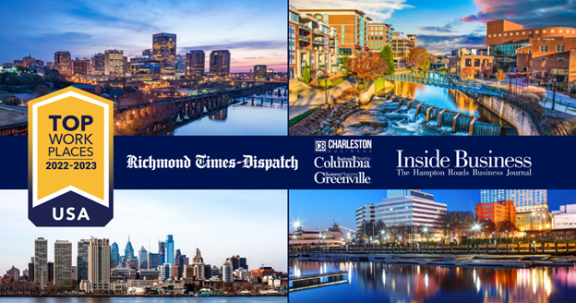 a collage of four photos of the city of richmond