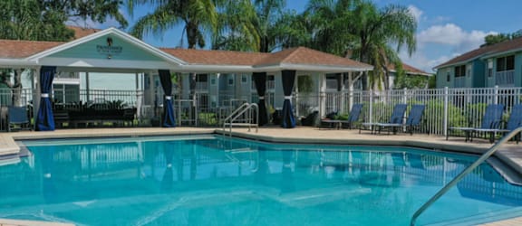 the pool at the apartments for rent