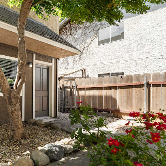 Backyard of house at OSM Properties Homes & Apartments, Chico, CA 95926