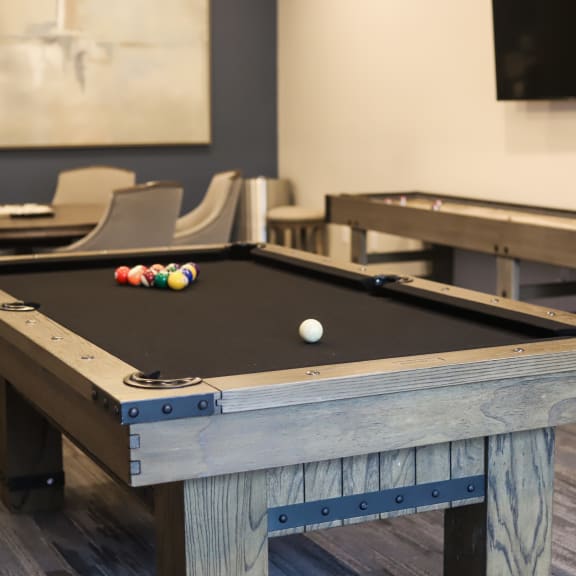 Resident Game Room with Billiards Table at The Crossings at Redlands in CA 92374