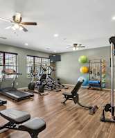 Spacious home gym at The Ridge at Calhoun, Calhoun