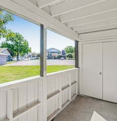 a dining room with a white table and chairs  at Water Ridge Apartments , Texas, 75061