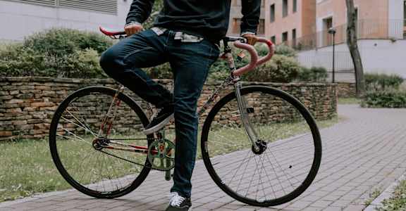 Man Riding a Bike