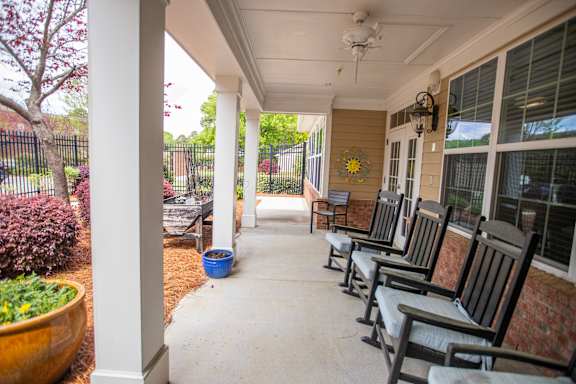 Outdoor Patio at Spring Arbor of Wilson, North Carolina