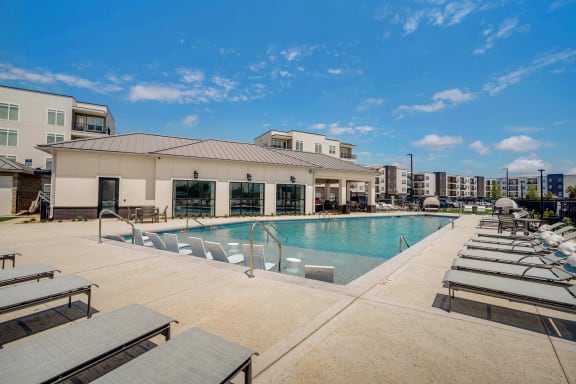 the swimming pool at the preserve at city center apartments