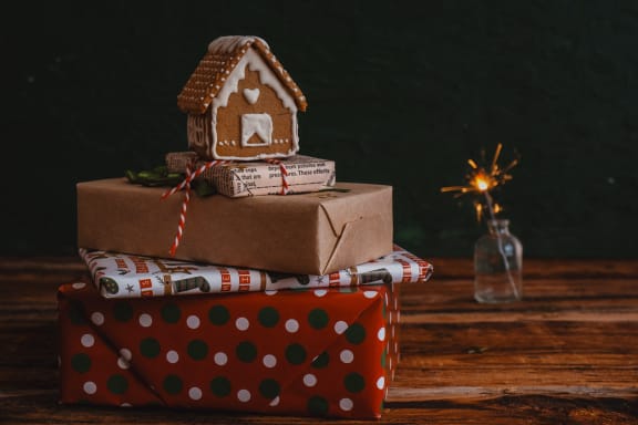 Gingerbread house at Rose Heights Apartments, Raleigh, NC