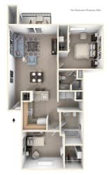 Two Bedroom Two Bath GR Floorplan Two Bedroom Two Bath GR Floorplan at Gull Prairie/Gull Run Apartments and Townhomes, Kalamazoo