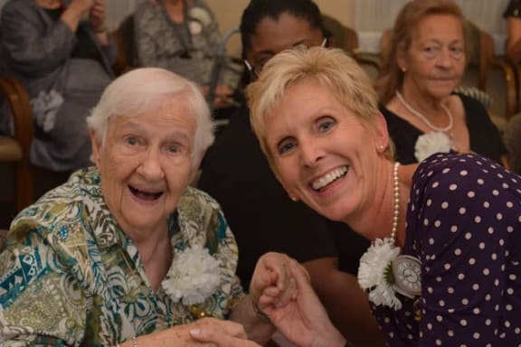 group of senior women smiling at Savannah Court of Maitland, 32751, Florida, Maitland