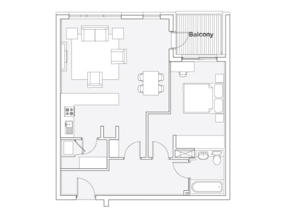 Floor Plan  1 Bedroom