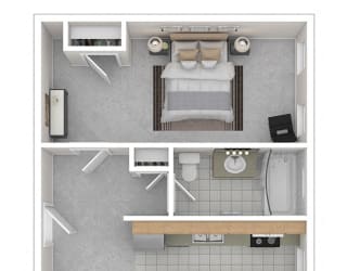 3221 Conn Ave Apartments 1A Floor Plan