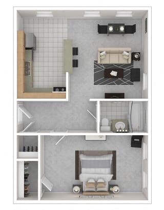 3221 Conn Ave Apartments 1C Floor Plan