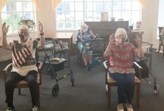 group of senior residents at Savannah Grand of Sarasota, Sarasota, 34238