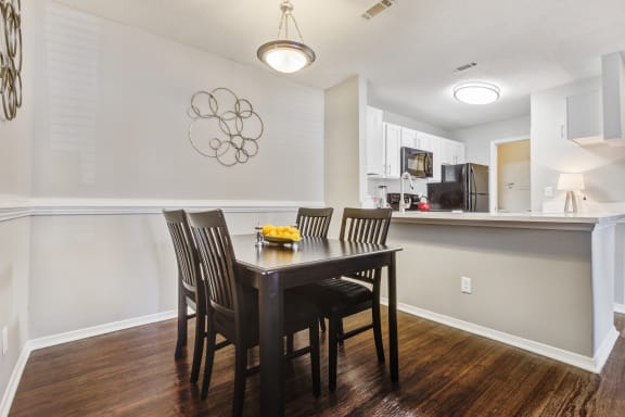 Dining Room and Kitchen at Chapel View Apartments in Chapel Hill, NC