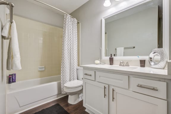 Bathroom with Bathtub at Chapel View Apartments in Chapel Hill, NC
