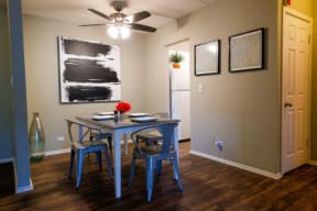 Eat-In Dining Room, With Upgraded Wood Flooring, in 1-Bedroom Apartment Home