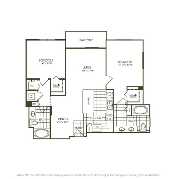Two Bedroom Floorplan