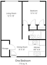 1 Bedroom Apartment Layout Brooke Lane Apartments